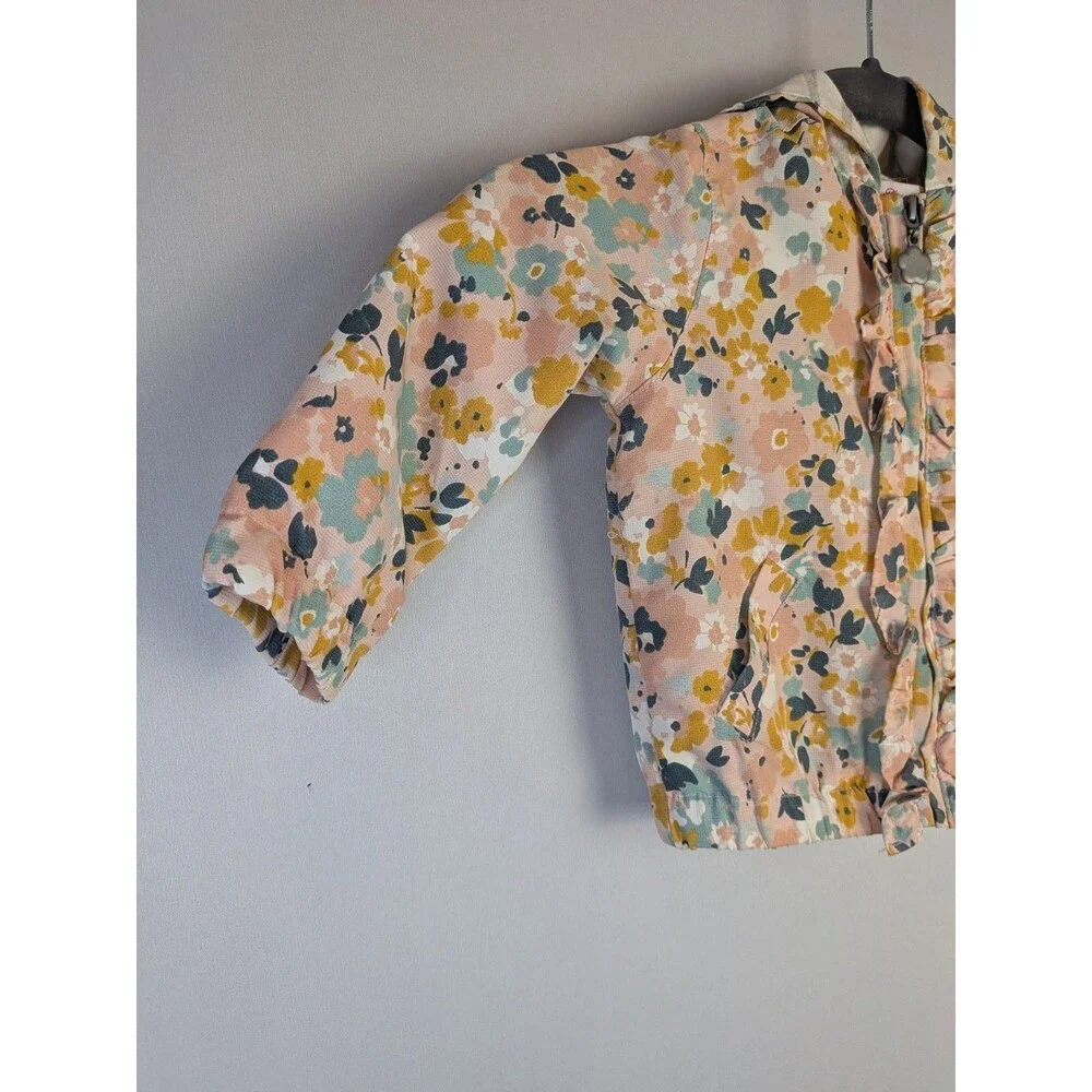 Tommy Bahama Coat Baby Girl 18 Months Pink Floral Zip Lightweight Jacket 18m